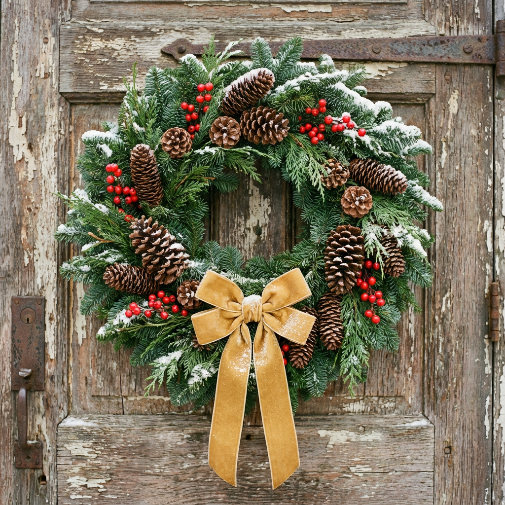 精緻聖誕花圈