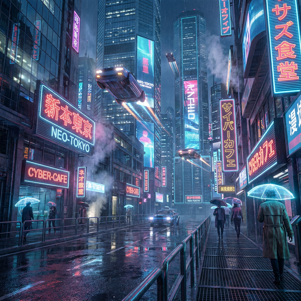 未來都市夜景