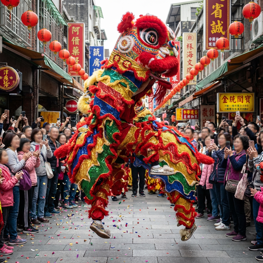熱鬧舞獅表演